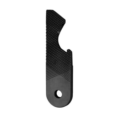 Jibbon Multifunctional EDC Keychain Multitool - Black Stainless Steel 5-in-1 Key Organizer Tool, Keyring Bottle Opener, Box Cutter - Only 2.5 mm thick for Effortless Portability and Pocket organizer