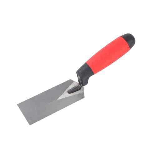 Masonry steel Margin Trowel, 5 x 2 Inches, High-Hardness Steel Blade, Ergonomic Rubber Handle