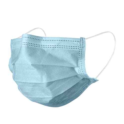 Disposable Face Masks, 3 ply, Protective Dust Filter, PPE Safety Mouth Cover, and Nose Shield