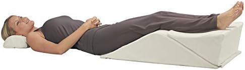 Contour BackMax Bed Wedge Lumbar Support System - Multi-Positional Back, Leg & Knee Elevation Pillows for Sleep & Recovery with Orthopedic Zero Gravity Weightless Comfort - Bonus Half Roll Neck Pillow