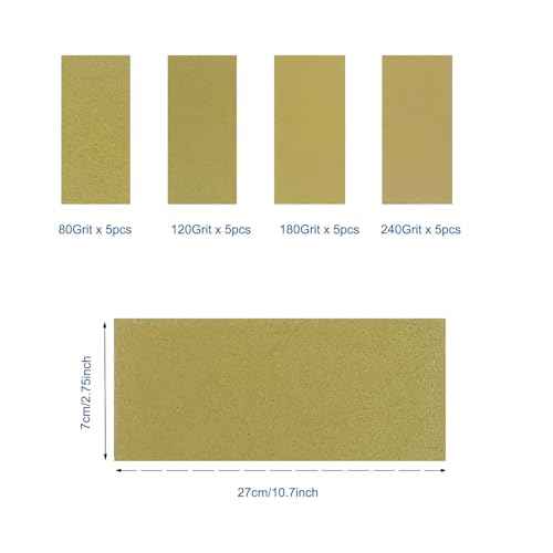 Hand Sanding Block Set of 7, Rectangle Sanding Blocks Auto Body with 20Pcs Hook and Loop Sandpaper,Flexible for Automotive Paint and Woodworking Sand Furniture Home Arts and DIY Crafts
