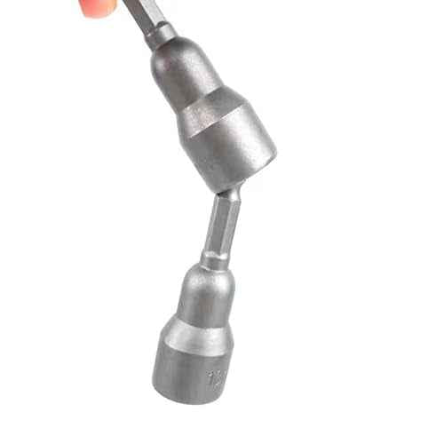 2pcs 1/4" Impact Driver Bit Set - 10mm Nut Driver, Magnetic Socket, 65mm Length, Metric