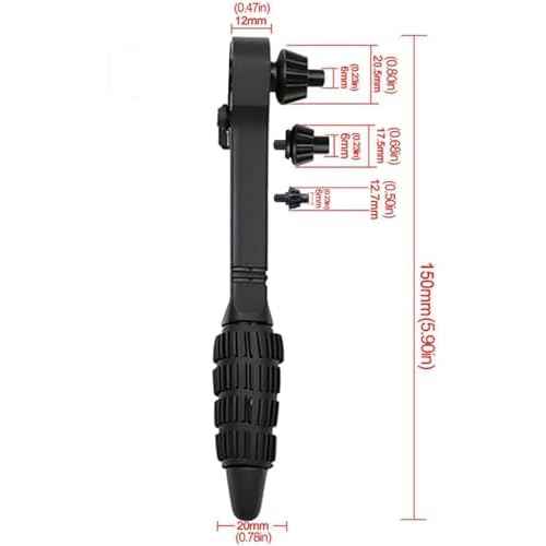 2-in-1 Ratchet Drill Chuck Key Wrench ? Universal Chuck Key Replacement Tool for Drill, Compatible with Most Electric Drills and Power Tools