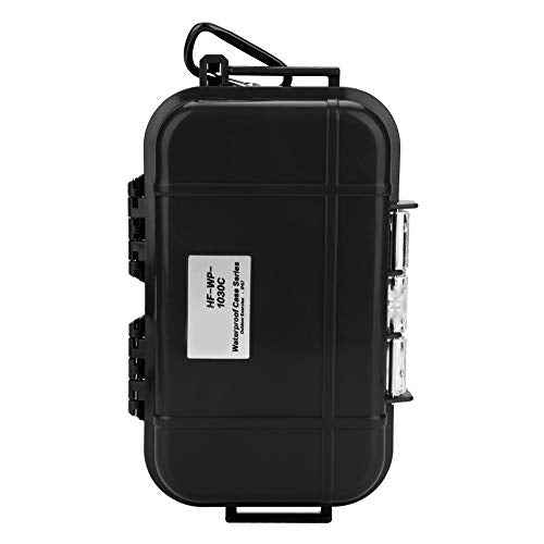 Small Waterproof Boxes of Plastic Case Shockproof Airtight Container Case Portable Airtight Carry Box Black Dry