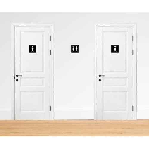 dealzEpic - BOYS and GIRLS Restroom Sign Stickers - Self Adhesive Peel and Stick Decals