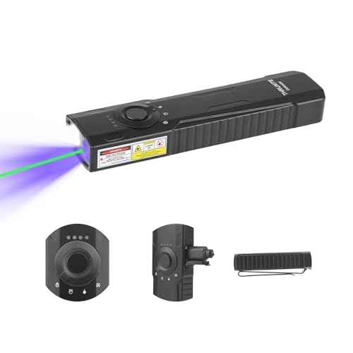 ThruNite Defender 3-in-1 EDC Flat Light ? 1600 Lumens Rechargeable Flashlight with White Light, UV Light, and Green Beam, for Outdoor, Everyday Use, Work