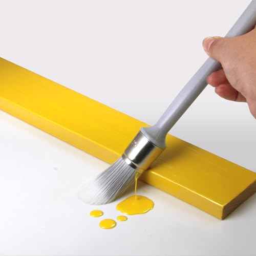 Trim Paint Brush,4 pcs,3/5",7/10",4/5" and 1",Ergonomic Plastic Handles,Trim Round Brushes for Painting