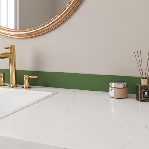 Olive Green Wallpaper Border Bathroom Mirror Frame Border Peel and Stick Wallpaper Borders Self Adhesive Waterproof Bathroom Tiles Sticker Mirrors Tape Trim Bulletin Board Borders 3"x197"