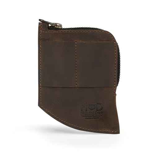 Hide & Drink, EDC Pocket Wallet, Curved Cash Organizer, Slim Front Card Holder, Money Clip, Full Grain Leather, Handmade Travel Accessories