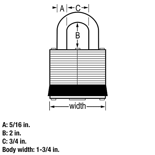 Master Lock 1SSTRILH Stainless Steel Outdoor Padlock with Key, 3 Pack Keyed-Alike