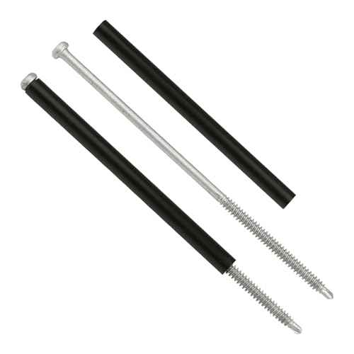 10-Pack Gutter Screws 7-Inch with Black Ferrule - Rust-Resistant Coated for Secure Gutter Installation & Repair