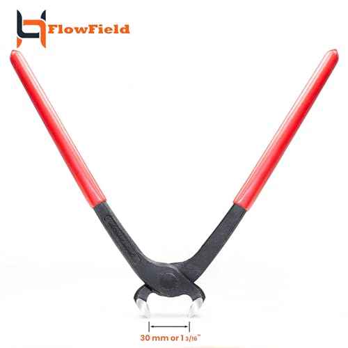 10 Inch Ear Clamp, Nail Puller, End Cutting, Carpenter Pincer, PEX-B Clamp Pliers, High Leverage Chrome-Vanadium
