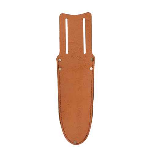 Tourbon Leather Garden Pruning Shears Folding Saw Double Holster Gardening Soil Knife Sheath Pouch Multipurpose Tool Holder for Belt, Brown