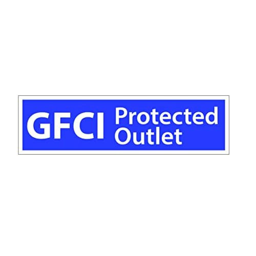 Set of 30 GFCI Blue Version Ground Fault Circuit Interrupter Decal Stickers .25" x 1"