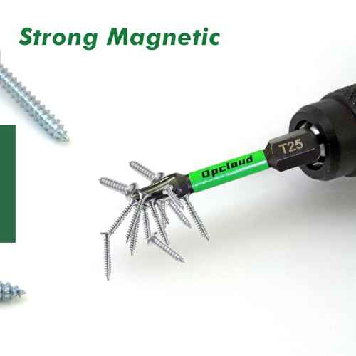 T25 Impact Screwdriver Bit Set, 16 Pieces 2¡±S2 Steel Magnetic Security #25 Torx Tips Driver Power Bit Set with Extension Impact Bit Holder