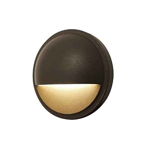 GKOLED Low Voltage LED Deck Lights, 12V AC/DC Landscape Step Railing Fence Light, 2W 2700K Accent Lighting Fixture, Die-cast Aluminum, Dark Brown, 6-Pack