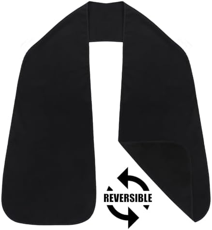 6 Pcs Adult Bibs Scarf for Eating Dignity Dining Protectors Scarf Bibs for Elderly Senior Citizens Washable(Black)