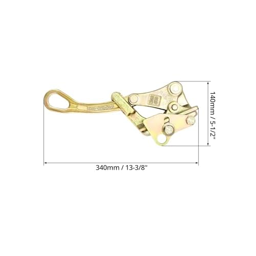 QWORK 6613lb Cable Grip Steel Wire Gripper, 2 Pack 3T Rope Jaw Puller, Clamp Puller