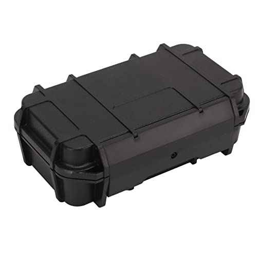 VGEBY Hard Carry Tool Case Safety Instrument Tool Box ABS Plastic Storage Toolbox for Outdoor Camping (Double-Layer Compartment, Black)