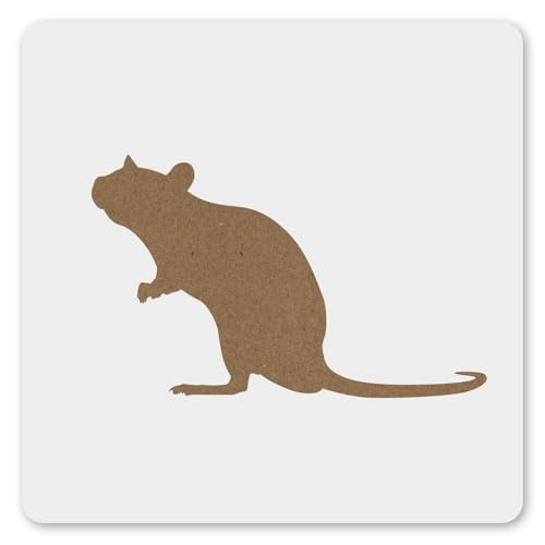MAGJUCHE Mouse Stencil 6 Inches, Reusable Rat Animal Stencil for Painting DIY Crafts Decor