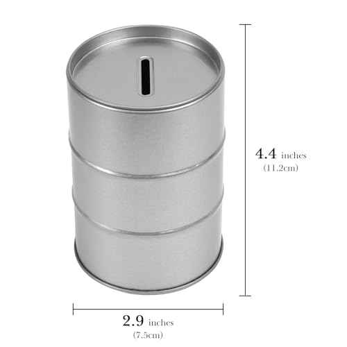 Linkidea Safety Razor Blade Disposal Container Box, Metal Razor Disposal Case Safe Bank for Storing Used Wasted Blades (Silver)