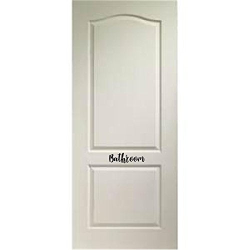 Door Vinyl Decal - Pantry, Restroom, Closet Water, Closet, Laundry, Office, toilettes, Bathroom (Bathroom, Black)