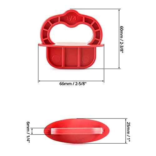 QWORK Deck Board Jig, 12 Pcs 1/4" Gap Deck Board Spacer Rings for Pressure Treated, Composite, PVC, Plank