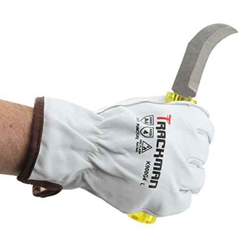 Stauffer Trackman Premium Goatskin Leather, Kevlar Lined, Cut Resistant Work Gloves - (Extra Small)