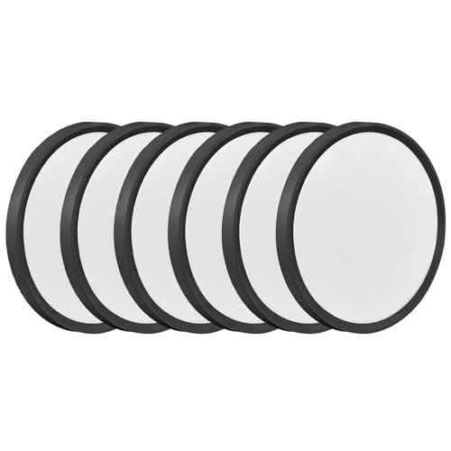 6PK 9 Inch LED Flush Mount Ceiling Light, 18W, 1860LM, 3000K/4000K/6000K CCT Selectable, Round Flat Panel Low Profile Ceiling Light Fixtures for Hallway, Kitchen, Bedroom, Laundry Room