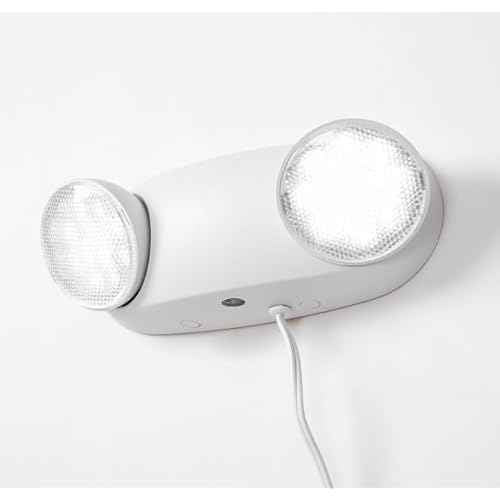 GZRUIYANG LED Emergency Lights with Battery Backup, Commercial Emergency Light Fixtures for Business Home Power Failure Emergency Exit Sign Lighting with 1.0 Meter Plug in Cord AC120V