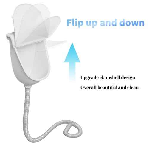 Wall Mounted Commercial Urinal With Hinged Cover Bathroom Washout Urinal for Men Plastic Urinals for Men Waterless Urinal Garage Urinal Urine Diverter Outdoor Urinal For Home Shed Backyard RV (white)