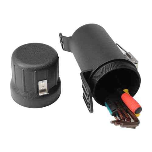 Universal Motorcycle Tool Tube,Motorcycle Storage Box Waterproof - Black(with Lock)