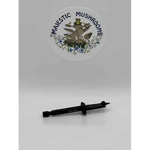 Mushroom Drill Bit - Works with All Standard Sized Plug Spawn - Quick Attachment for Drills - Speeds up The Log Making Process - Quickly Makes a 1" deep Hole Perfect for Plug Spawn
