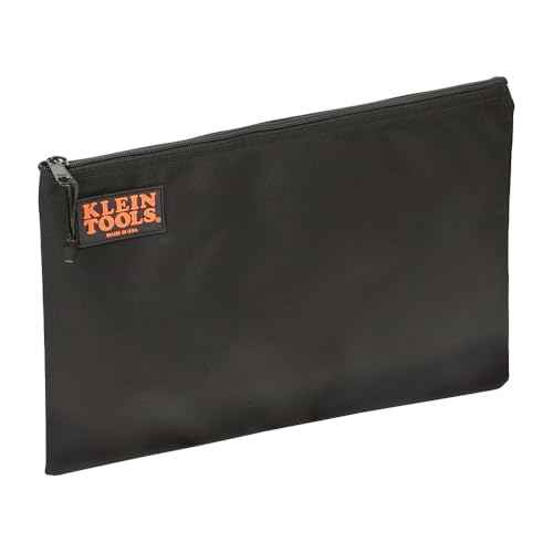 Klein Tools 5236 Zipper Bag, Ballistic Nylon Contractor's Portfolio, Made of Tough Cordura Fabric To Resist Tears and Scuffs