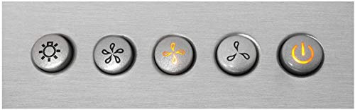 COSMO COS-63175 30 in. Vista Collection 380 CFM Ducted Wall Mount Range Hood, Button Controls, LED Lights, Stainless Steel