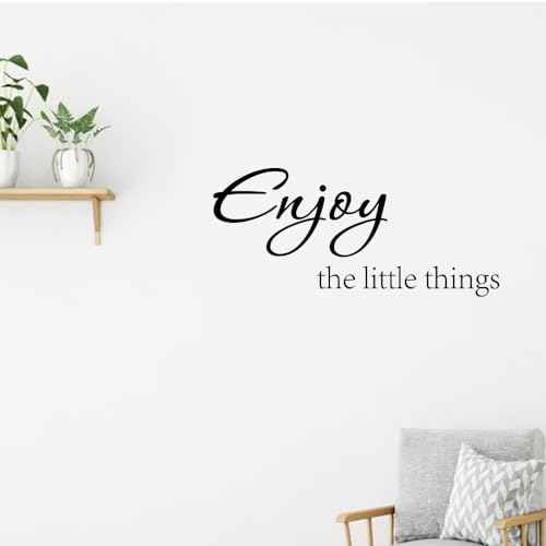 Enjoy The Little Things Vinyl Wall Decal Quotes Saying Home Decor Stickers