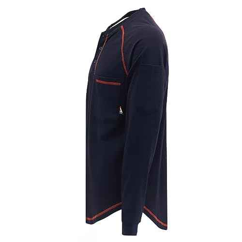 VATRENUS FR Shirts Henley 5.5oz 100% Cotton Flame Resistant Long Sleeve T-Shirts