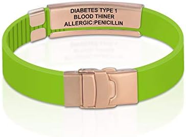 Divoti Custom Engraved Medical Alert ID Bracelet – Dual-Sided Laser Etching, Silicone Wristband, Stainless Steel Security Clasp – Adjustable & Trim-to-Fit – Emergency Medical Info Band for Men & Women