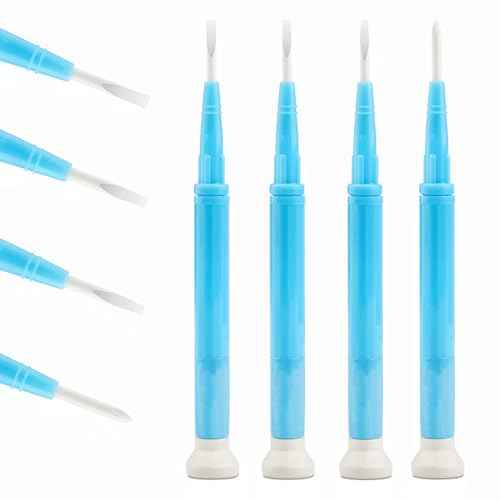 4 Pcs Plastic & Ceramic Screwdriver Set, Non-Conductive Slotted Screwdrivers for High-Frequency Circuit Adjustment, Precision Tools for Electronics Repair, Watchmaking, and Sensitive Equipment