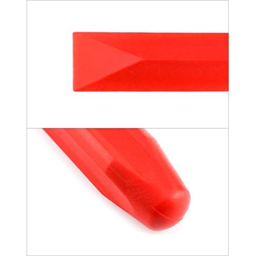 QWORK Chisel Scraper, 2 Pack (7/8") Wheel Weight Remover, Non-Marring Plastic Scraper Remover Tool Kit, for Adhesive, Caulk, Gasket Decals Emblem Moldings