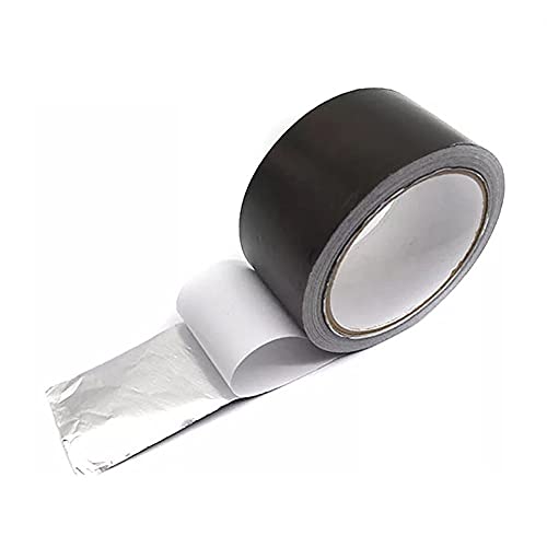 2 Inch 20M Black Aluminum foil Tape, Professional Grade Roll Adhesive Sealing Duct Tape for HVAC, Refrigerator, Freezer, Insulation, Patching Hot & Cold Air Ducts, Sealing, etc. (20M)