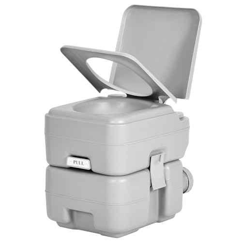 YITAMOTOR 5.8 Gallon Portable Toilet for Camping, RV Travel Potty with Press Flush Pump, Leak-proof Seal Ring for Travel, Boating, Hiking, Trips