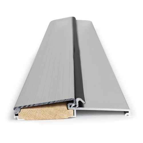 Door Threshold for Exterior Door - Outswing Exterior Door Threshold Seal, Fixed Bumper Sill with Q-Lon Seal, Oak with Aluminum Top - 36 inches (Aluminum, 36")