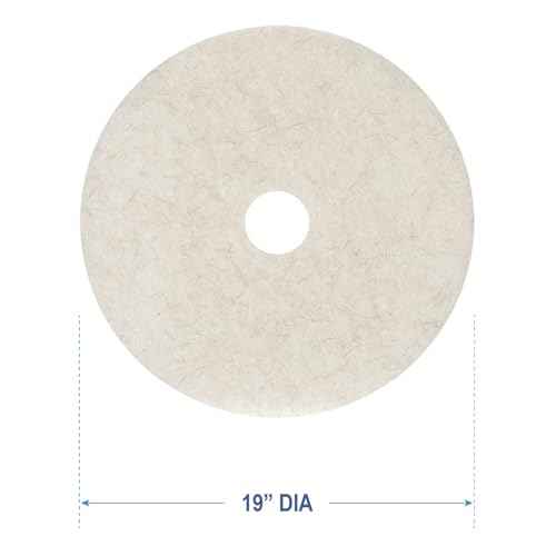 Boardwalk BWK4019NAT 19 in. Diameter Burnishing Floor Pads - Natural White (5/Carton)