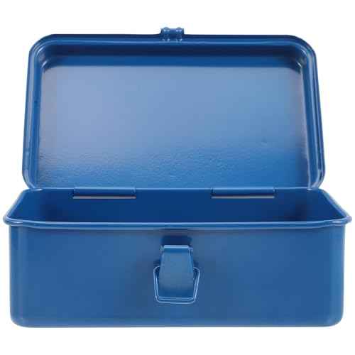 UPKOCH Blue Iron Mechanics Tool Box Container - Portable Car Case, Trunk Tool Storage Organizer for Home, Garage, Workshop - 7.48 X 4.72 X 3.07 Inches