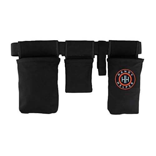 Handy Helper Tool Belt, Organizer, & Carrier for Home, Garden, & RV - Black Piping