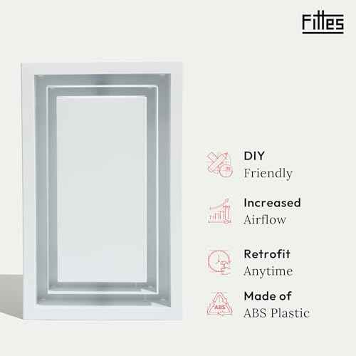 Fittes Framed Wall Vent [Lite+] - 6"x10" - Cotton White - 1 Pack