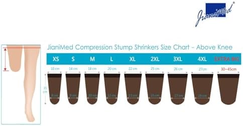 Prosthetic Stump Shrinkers–Above Knee, 35cm, Compression, Amputee Socks, 20-30, Daily use, Taiwan Excellence M