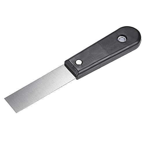 uxcell Putty Scraper 1" Spatula Drywall Repair Spreader Stainless Steel Blade Black Handle 2Pcs