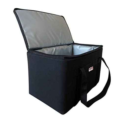 Sterno Trunk Buddy Insulated Leak Proof Organizer, Hot and Cold Food Bag for Groceries, Beverages and More, Black Cloth Exterior with Vinyl Liner, 13¡±L x 22¡±W x 14¡±H